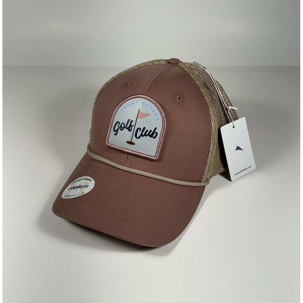 TOMMY BAHAMA Golf Club Rope Trucker Hat Blush Brown Men's‎ *NEW*